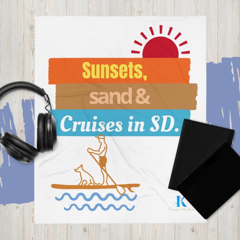 Sunsets, Sand & Cruises in SD - Throw Blanket