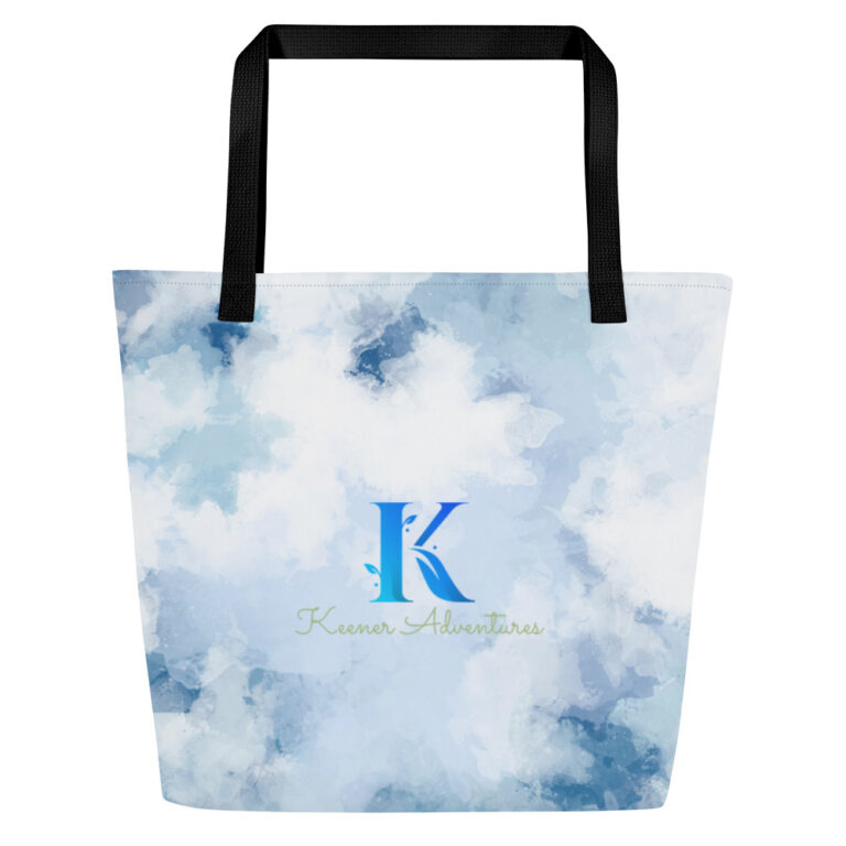 KA - Blue All-Over Print Large Tote Bag