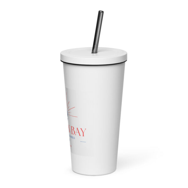 Mission Bay Sunset & Fireworks - Insulated tumbler with a straw - Image 3