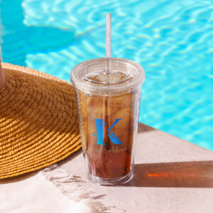 KA - Clear plastic tumbler