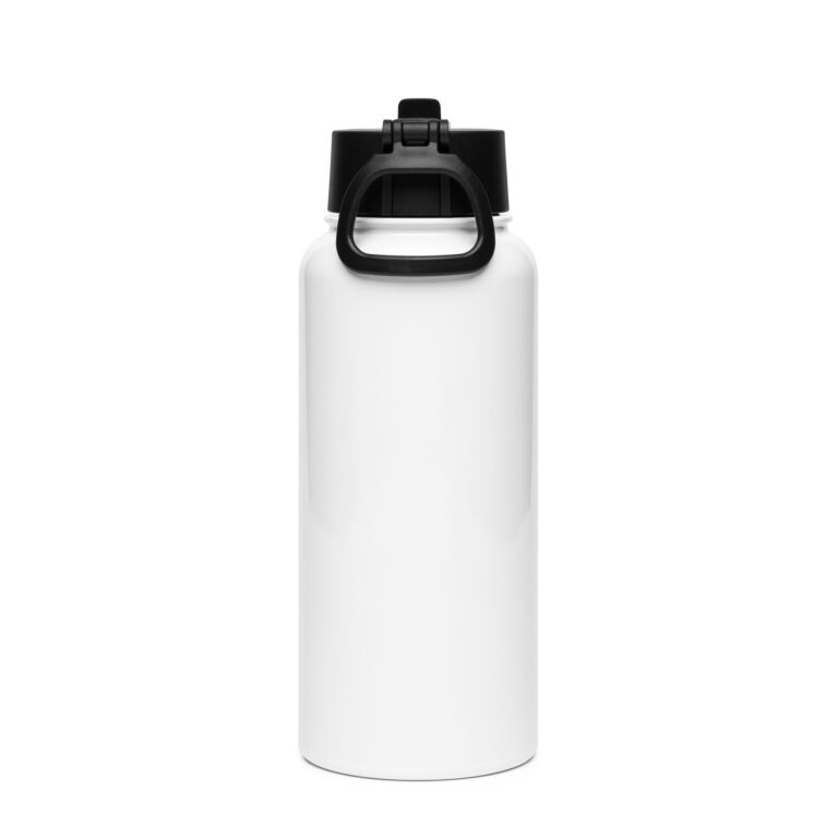 KA - Stainless steel water bottle with a straw lid