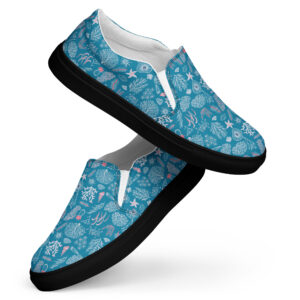 KA - Coral Design Men’s slip-on canvas shoes